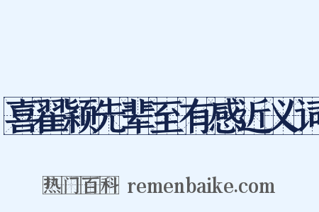 喜翟颖先辈至有感近义词是什么意思的图片